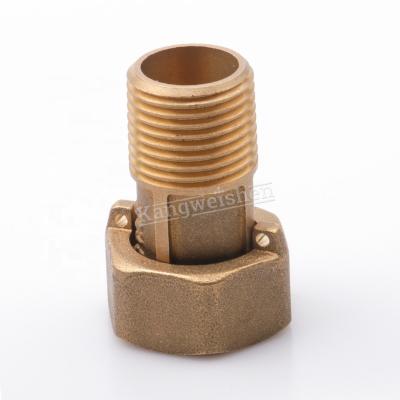 China Water Meter Connector Brass Hex Nut Brass Pipe Fitting for sale