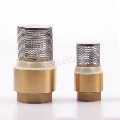 China General 1/2 Inch Brass Foot Valve With Stainless Steel Strainer for sale