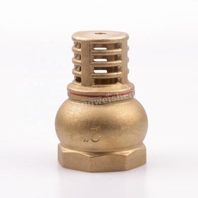 China General Stainless Steel Brass Mesh Suction Valve Pump Body Water Forged Brass Suction Valve for sale