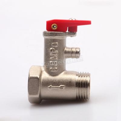 China General Brass Electric Water Heater Safety Check Valve With Red Manipulator for sale