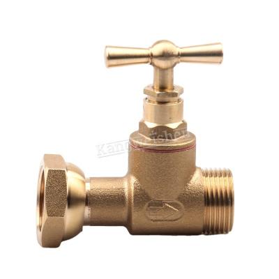 China Home FM Kitchen Slow Narrow Thread Faucet Brass Stop Valve For Water Flow Control for sale