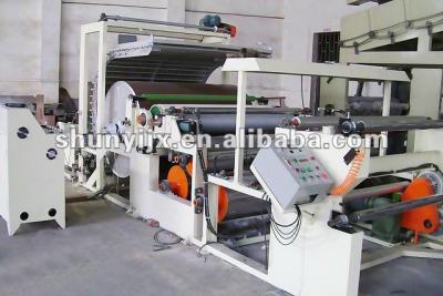 China machinery & Material PVC Synthetic Leather Cold Pressing Embossing Machine Production Line for sale