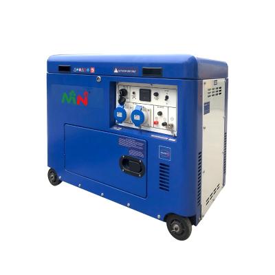 China Small Generator Supply Air Cooled Diesel Engine 5kw Three Phase Genset For Shopping Mall Use Quiet Diesel Electric Power for sale