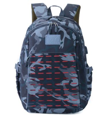 China Waterproof Camouflage Rucksack Large Capacity Bag Backpack With USB Boy Girl Fashion 20L School Bag Unisex Backpack Bookbag for sale