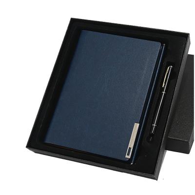 China Fashionable Business 2023 A5 PU Leather Loose-leaf Multi-function Ring Binder Notebook Set With Gift Box 6 Customized Pen for sale