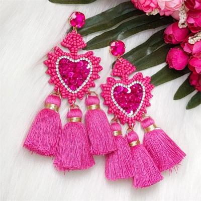 China MC-41 Crystal Drop Earrings Fashion Jewelry CLASSIC luxury accessories bulk long tassel earrings wholesale 2022 for sale