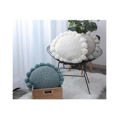 China Manufacturers Anti-static Home Soft Polyester Custom Pillow Decoration Fluffy Pillow With Tassel for sale