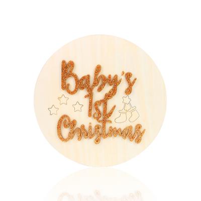 China Europe High Quality Wooden Baby Milestone Baby Milestone Cards Wooden Cards For Wholesale for sale