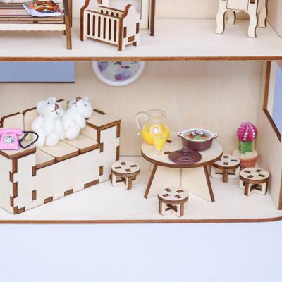 China Japan Dollhouse Furniture Miniature Desk Chair Set For Kids Present Gifts For Kids for sale