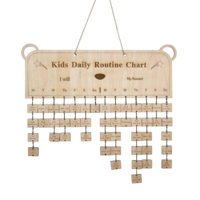 China Europe Amazon's most popular European wooden decoration is a DIY calendar and board of a birthday wooden reminder for sale