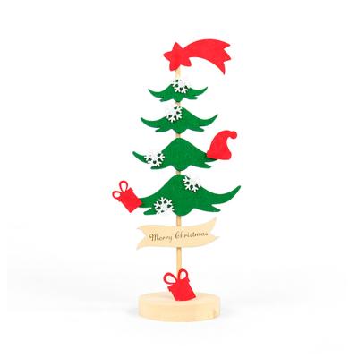 China Europe Christmas Tree Wooden Standing Ornament For Christmas Decoration for sale