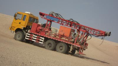 China 200 meters drilling rig for 3D seismic shothole in desert for sale