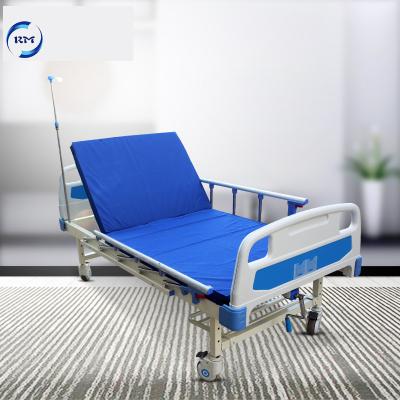 China Cheap Factory Price 2 Function OEM Single Crank Manual Medical Hospital Bed For Mobile Hospitals for sale