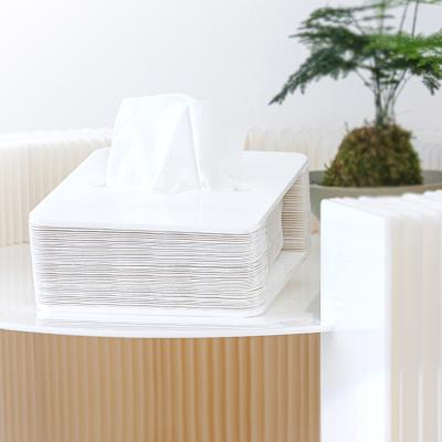 China 2022 New Arrival Minimalist Adjustable Tissue Box Tissue Paper Tissue Box Cover Cardboard Tea Table Box Paper Holder Square for sale