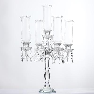 China Cheap 5am Crystal Candelabra Crystals Table Wedding Crystal Candelabra Candle Holder Europe wedding for wedding home decoration for sale