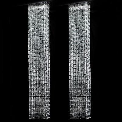 China Modern Wedding Backdrop Crystal Brick Pillar Wedding Background Newcomer to Wedding Stage Party Decoration for sale