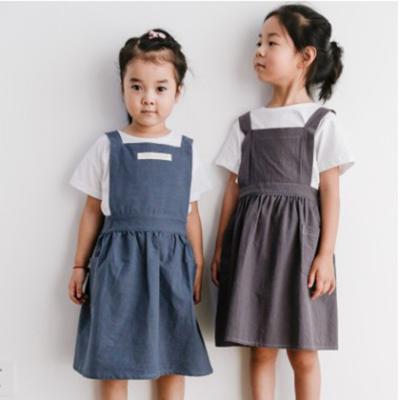 China Black Cotton Kids Printing Cleaning Apron Japanese Custom Logo Apron For Kids for sale