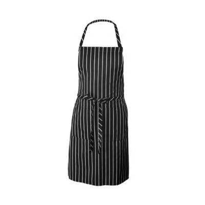 China Custom Fashion Food/Beverage Cooking Simple Striped Apron With Pockets for sale