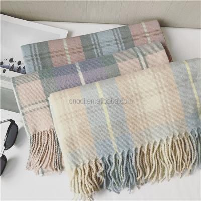 China Wholesale New Fashion Elegant Warm Warm Acrylic Winter Shawl Women/Girls Winter Knitted Scarf for sale