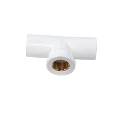 China upvc tube fittings conduit pvc pipe tee name male thread pipe fitting round fitting round for sale