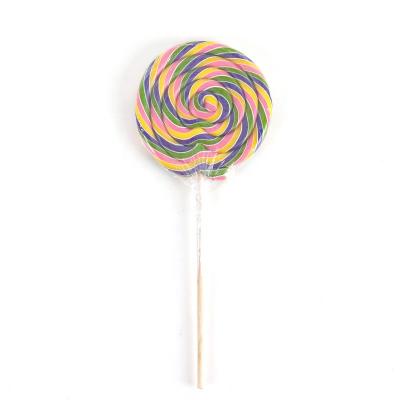 China Factory Direct Large Swirl Pack Rainbow Fruit Giant Handmade Lollipop 250g Hard Candy for sale