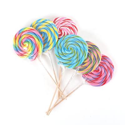 China Lollipop 250g Big Swirl Gift Individual Package Fruit Natural Giant Handmade Hard Candy for sale