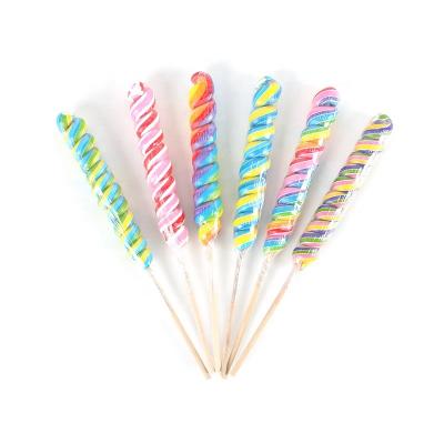 China Large Handmade Unicorn Lollipop Solid Swirl Stick Shape Sweet Fruit Lollipop Candy for sale