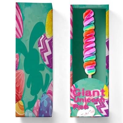 China Full Size Unicorn Lollipop 500g Easter Shape Giant Gift Pack Multicolor Handmade Hard Lollipop Candy for sale