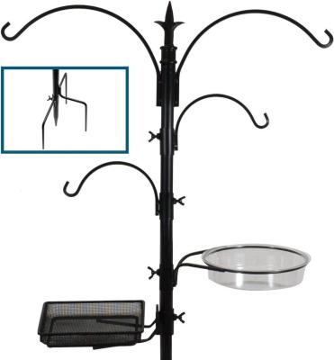 China Multi Stocked Feeder Bird Feeder Holder Wild Planter Hanging Hanger With Metal Suet Feeder Bird Bath for sale