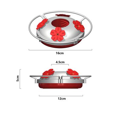 China Durable Metal Hummingbird Flower Bird HangingLeak Proof Feeder with 4 Feeding Stations for Outdoor for sale