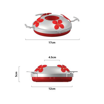 China Sustainable Outdoor Water Hanging Feeder For Birds Feeder Iron Cover 4 Flower Feeding Stations for sale