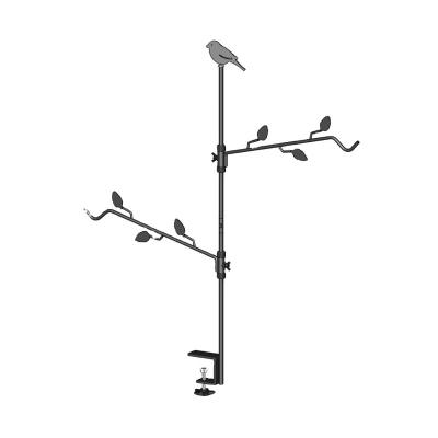 China Iron Deck Bird Feeder Pole Pole Bird Station Kit Porch Multi Hook Bird Feeder Feeding Hooks for sale