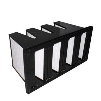 China HVAC Industrial System High Efficiency Plant Frame V Plastic Bank Filter for sale