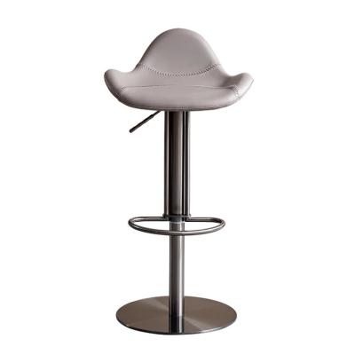 China Modern Height Adjustable Swivel Bar Stool Wholesale Round Stainless Steel Stool for sale