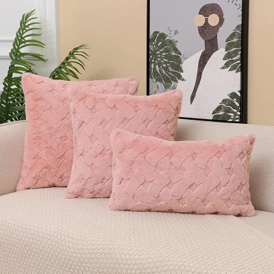 China Anti-bacteria Decorative Faux Fur Soft Fluffy Cushion Covers For Living Room Bed Sofa Chair Luxury Plush Fuzzy for sale