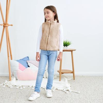 China Customized Breathable Promotional Lightweight Anti Pilling Sherpa Fleece Winter Lightweight Kids Vest Kid's Vest for sale