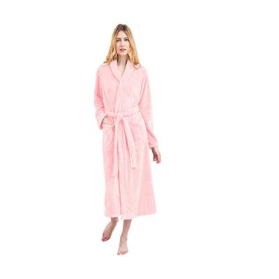 China Lightweight QUICK DRY Plain Dyed Winter Thick Warm Women Shear Wearable Bademantel Hotel Fluffy Loose Bathrobes With Pockets for sale