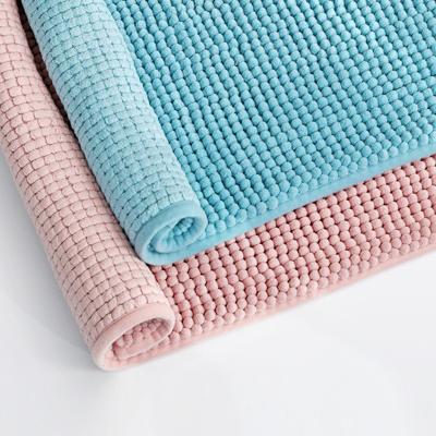 China Hot Selling Luxury Chenille Bathroom Cover Durable Non Slip Machine Washable Plush Bath Mats For Bathroom for sale