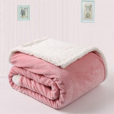 China Super Soft Winter Coral Extra Thick Fleece Throw High Quality Comfortable Household Anti-bacteria Loop Covers for sale