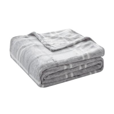 China Wholesale Custom Hot Cheap 100% Polyester Coral Fleece Throw Soft Check Printed Blankets for sale