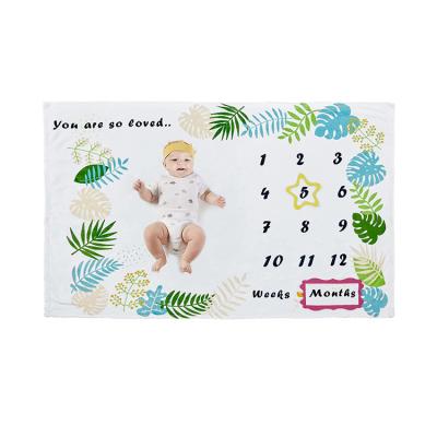 China Anti Static Wholesale Muslin Fleece Custom Monthly Baby Photography Milestone Covers For Newborn for sale