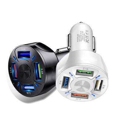 China Mobile Phone DC12v 24v 4 Port USB 3.1a Multi Purpose Fast Charging Smart Car Charger for sale