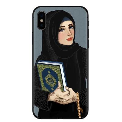 China Best Selling Good Quality Shockproof Hijab Girl Arabic Phone Case Soft Rubber Case For iPhone 13 for sale