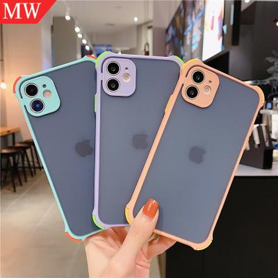 China Matte Phone Case Cover Eye protection four corners ventilate Matte Back Cover For iphone 12 anti-fingerprint phone case shockproof cover for sale