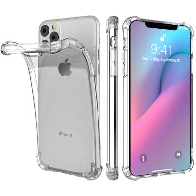 China Clear Anti-knock Anti-knock Soft TPU Protect Shockproof Cover Phone Case For iPhone 12 11 pro max for sale