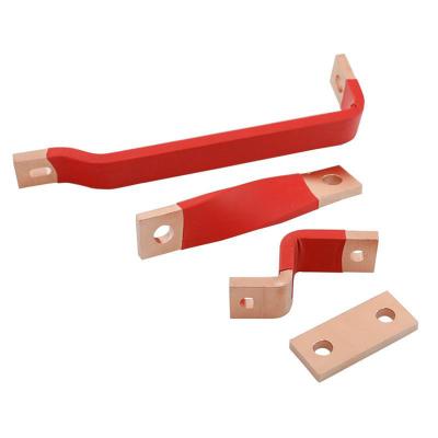 China 110 EV Busbar 200A High Power Large Connectors PVC Tin Plated Insulated Busbar Current Pure Copper Coating For EV Charging for sale