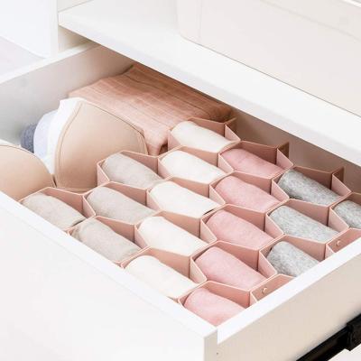 China Modern Honeycomb Shaped Drawer Organizer Plastic Ornament Storage Dividers Drawer Dividers for sale