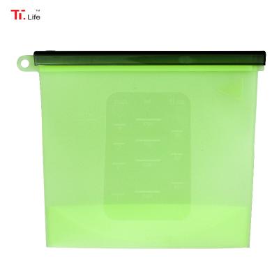 China Morden Food Safe Reusable Food Storage Bage Silicone Easy Clean Food Storage Bag for sale