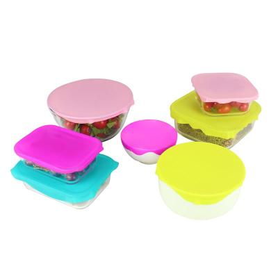 China KEEP FRESH Eco-Friendly Flexible Stretch Lids Silicone Reusable Food Wrap for sale