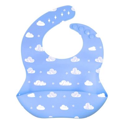 China Wholesale Viable High Quality BPA Free Silicone Baby Bib With Food Catcher Baby Silicone Bibs for sale